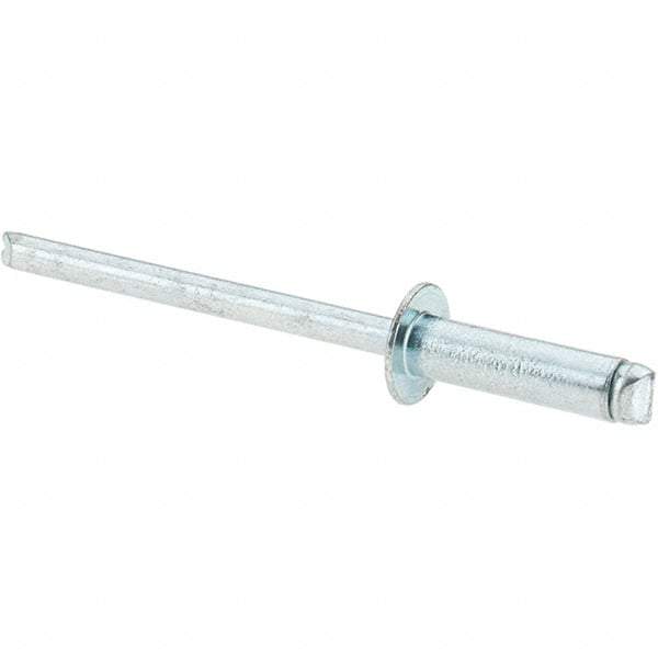 Value Collection - Size 56 Dome Head Steel Open End Blind Rivet - Steel Mandrel, 0.251" to 3/8" Grip, 0.312" Head Diam, 0.16" to 0.164" Hole Diam, 0.55" Length Under Head, 5/32" Body Diam - Exact Tool & Supply