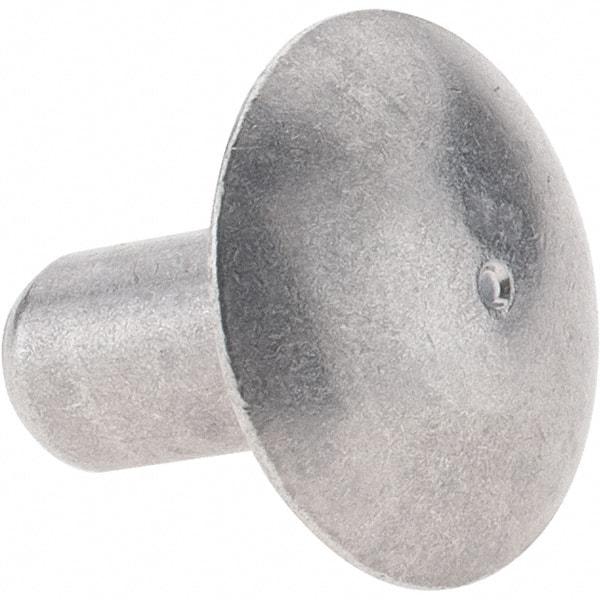 Value Collection - 3/16" Body Diam, Brazier Aluminum Solid Rivet - 3/8" Length Under Head - Exact Tool & Supply