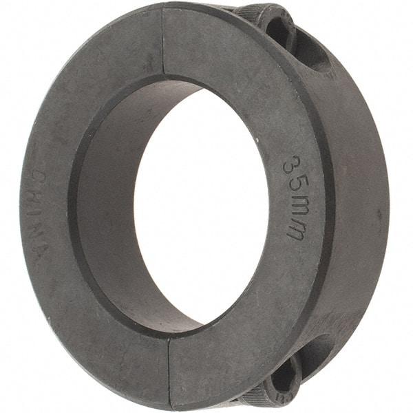Value Collection - 35mm Bore, Steel, Two Piece Shaft Collar - 2-1/4" Outside Diam - Exact Tool & Supply
