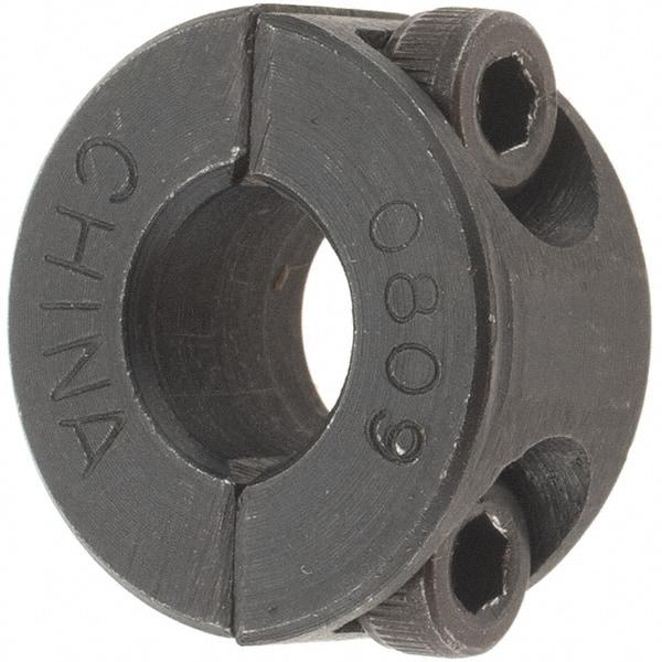 Value Collection - 8mm Bore, Steel, Two Piece Shaft Collar - 1" Outside Diam - Exact Tool & Supply