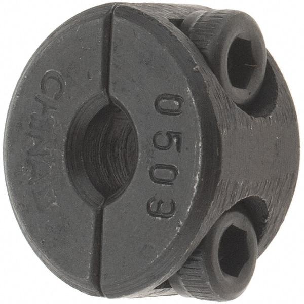 Value Collection - 5mm Bore, Steel, Two Piece Shaft Collar - 11/16" Outside Diam - Exact Tool & Supply
