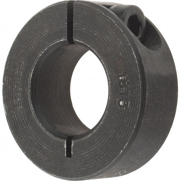 Value Collection - 18mm Bore, Steel, One Piece Clamp Collar - 1-1/2" Outside Diam - Exact Tool & Supply