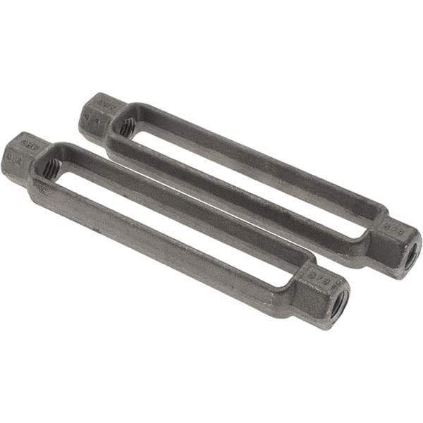 Value Collection - 3,500 Lb Load Limit, 5/8" Thread Diam, 6" Take Up, Steel Turnbuckle Body Turnbuckle - 7-7/8" Body Length, 15/16" Neck Length - Exact Tool & Supply