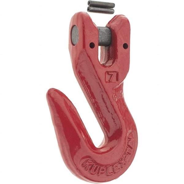 Value Collection - 9/32" Chain Diam, 100 Chain Grade Clevis Hook - 4,300 Lb Capacity, 11/16" ID, 13/32" Pin Diam, 3/8" Hook Throat, 2-1/8" OAL - Exact Tool & Supply
