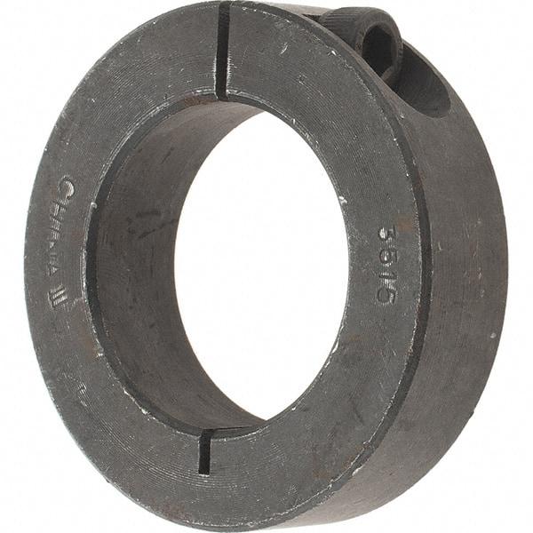 Value Collection - 35mm Bore, Steel, One Piece Clamp Collar - 2-1/4" Outside Diam - Exact Tool & Supply