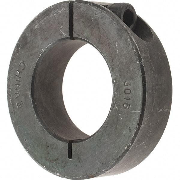 Value Collection - 30mm Bore, Steel, One Piece Clamp Collar - 2-1/8" Outside Diam - Exact Tool & Supply