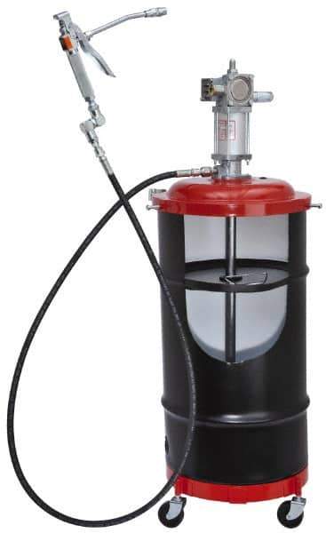 Lincoln - Grease Lubrication 80 Cu In/min Flow Aluminum Air-Operated Pump - For 120 Lb Container - Exact Tool & Supply