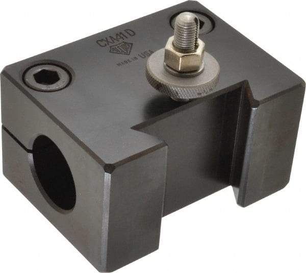 Aloris - Series CXA, #41D Boring Bar Tool Post Holder - 13 to 18" Lathe Swing, 2-1/4" OAH, 1-1/8" Centerline Height - Exact Tool & Supply