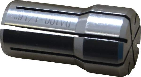 Accupro - 1/16 Inch, Series DA100 Double Angle Collet - 1.441 Inch Overall Length, 0.769 Inch Overall Diameter - Exact Tool & Supply