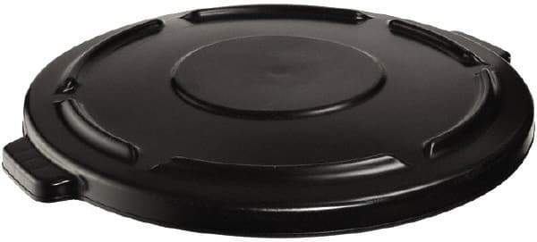 Rubbermaid - Round Lid for Use with 20 Gal Round Trash Cans - Black, Plastic, For 2620 Brute Trash Cans - Exact Tool & Supply