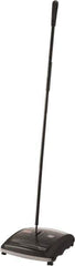 Rubbermaid - 7-1/2" Sweeping Width, Brushless Walk Behind Sweeper - Manual Push, Rubber Wheels - Exact Tool & Supply