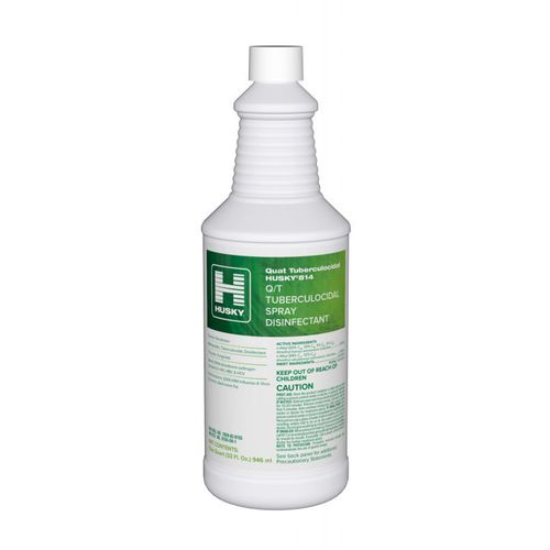 Q/T Tuberculocidal Spray Disinfectant Cleaner (Lemon) - Husky 814 -Without Nozzle (32 oz.). - Exact Tool & Supply