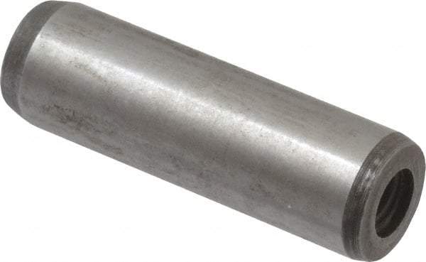 Value Collection - 12mm Diam x 40mm Pin Length Alloy Steel Pull Out Dowel Pin - C 57-63 Hardness, 1 Rounded & 1 Threaded End - Exact Tool & Supply