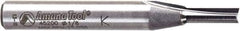 Amana Tool - 1/8" Diam, 1/4" Shank Diam, 7/16" Length of Cut, 2 Flute Straight Plunge Router Bit - 2" Overall Length, Solid Carbide - Exact Tool & Supply