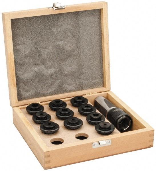 Accupro - 11 Piece, 1 Inch Shank Diameter, Rigid, Tapping Chuck Set - 1.57 Inch Projection, Straight Shank, Quick Change - Exact Tool & Supply