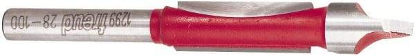 Freud - 3/8" Cut Diam, 1" Length of Cut, 2 Flute Panel Pilot Edge Profile Router Bit - Carbide-Tipped, 1/4" Shank Diam, 3" OAL, Piloted, Proprietary Coating - Exact Tool & Supply