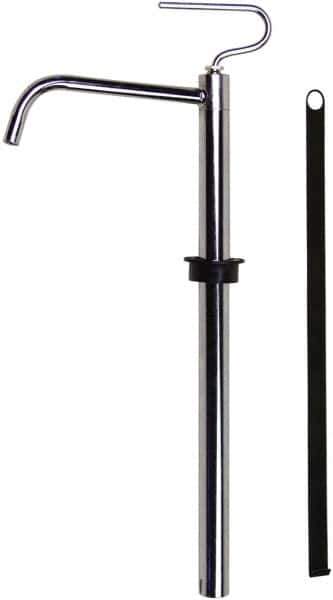 Value Collection - 3/4" Outlet, Steel Hand Operated Drum Pump - 4 oz per Stroke, 18-1/2" OAL, For Petroleum Based Products - Exact Tool & Supply