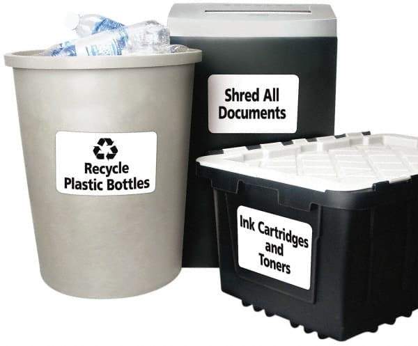AVERY - 5" Wide x 8-1/8" Long, White Paper Name Badge Labels - For Laser Printers - Exact Tool & Supply