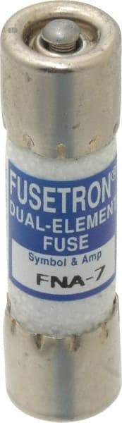 Cooper Bussmann - 125 VAC, 7 Amp, Time Delay Pin Indicator Fuse - Fuse Holder Mount, 1-1/2" OAL, 10 at AC kA Rating, 13/32" Diam - Exact Tool & Supply