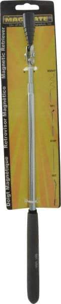 Mag-Mate - 26" Long Magnetic Retrieving Tool - 24 Lb Max Pull, 13" Collapsed Length, 1/2" Head Diam, Rare Earth - Exact Tool & Supply