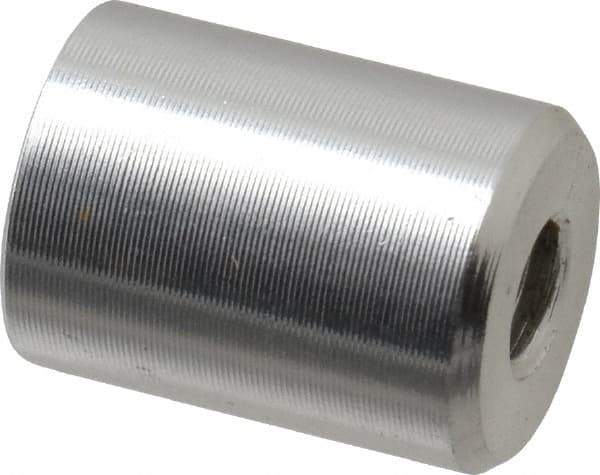 Mag-Mate - 8-32 Thread, 3/8" Diam, 1/2" High, 0.65 Lb Average Pull Force, Neodymium Rare Earth Pot Magnet - 1/4" Tapped Hole Depth, Nickel Plated, Aluminum Insulated - Exact Tool & Supply