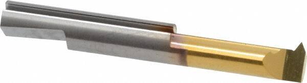 Kennametal - 0.032" Cutting Depth, 20 to 48 TPI, 0.16" Diam, Solid Carbide, Single Point Threading Tool - TiN/TiCN/TiN Finish, 5/32" Shank Diam, 1/2" Projection from Edge - Exact Tool & Supply