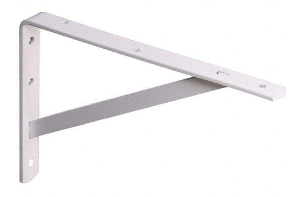 Knape & Vogt - 1,000 Lb Capacity, Black Epoxy Coated, L-Bracket - 22" Long, 14.2" High - Exact Tool & Supply
