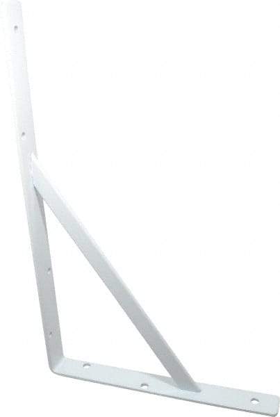 Knape & Vogt - 1,000 Lb Capacity, White Finish, L-Bracket - 16" Long, 10" High - Exact Tool & Supply