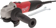 Milwaukee Tool - 4-1/2" Wheel Diam, 11,000 RPM, Corded Angle & Disc Grinder - 5/8-11 Spindle, 120 Volts, 7 Amps, Front Exhaust - Exact Tool & Supply