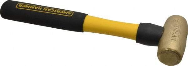 American Hammer - 2 Lb Head Nonmarring Mallet - 12" OAL, 11" Long Fiberglass Handle - Exact Tool & Supply