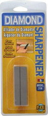 Eze Lap - 3" Long x 1" Wide x 1/4" Thick, Diam ond Sharpening Stone - Flat, 400 Grit, Medium Grade - Exact Tool & Supply