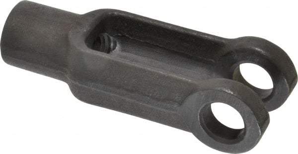 Gibraltar - 1/2-13 Thread, 1-1/8" Yoke Width, Carbon Steel, Tapped Yoke - 1/2" Hole Diam, 1-7/8" Hole Center to Neck, 15/16" Yoke Arm Height, 13/16" Neck Diam, 1-1/8" Neck Length, 3" OAL - Exact Tool & Supply