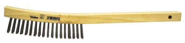 Weiler - Hand Wire/Filament Brushes - Wood Curved Handle - Exact Tool & Supply