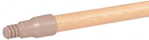 Weiler - 60 x 15/16" Wood Handle for Perma Sweep Floor Brushes - Threaded Connection, Tan - Exact Tool & Supply