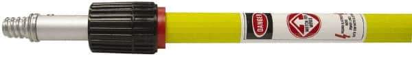 Weiler - 72 to 144" Long x 7/8" Diam Metal Handle for Vehicle Wash Brushes, Wall Brushes & Window Brushes - Yellow, Telescoping - Exact Tool & Supply