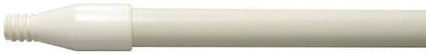 Weiler - 60 x 0.0833" Fiberglass Squeegee Handle - Threaded Connection, White - Exact Tool & Supply