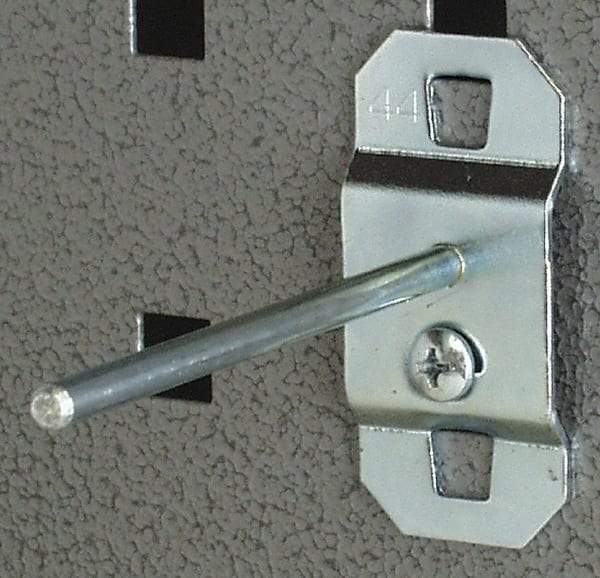 Triton - 3/16" Diam, 1-13/64" Long No Bend Single Rod Pegboard Hook - 1-3/4" Projection, Steel - Exact Tool & Supply