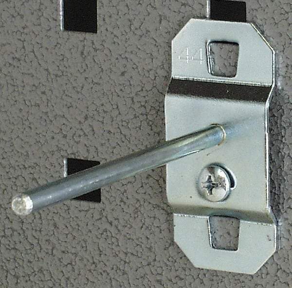 Triton - 3/16" Diam, 3" Long No Bend Single Rod Pegboard Hook - 3-1/8" Projection, Steel - Exact Tool & Supply