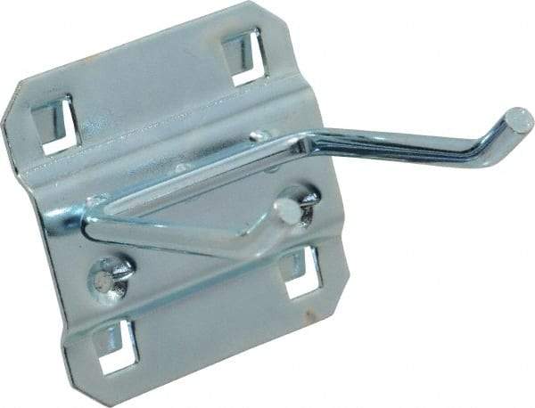 Triton - 3/16" Diam, 2" Long Double Arm Pegboard Hook - 2-3/4" Projection, 30° Bend, 1/2" Bend Length, Steel - Exact Tool & Supply