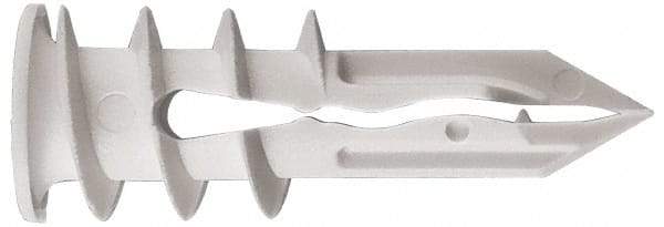 Toggler - #6 to 8 Screw, 1/4" Diam, 1-1/4" Long, 3/8 to 5/8" Thick, Self Drilling Drywall & Hollow Wall Anchor - Thermoplastic Alloy, Grade Proprietary Thermoplastic Alloy, Use in Drywall - Exact Tool & Supply