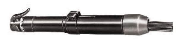 Chicago Pneumatic - 3,600 BPM, 25/32" Bore Diam, Pneumatic Inline Needle Scaler - 1-1/8" Stroke Length, 9.6 CFM, 90 psi, 3/8 NPT Inlet - Exact Tool & Supply