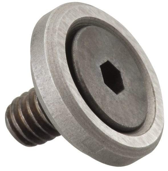 Gibraltar - 3/8-16 Thread, 1-5/8" OD, 3/8" High, Flat Foot - Steel & Lead Alloy - Exact Tool & Supply
