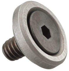 Gibraltar - 3/8-16 Thread, 1-5/8" OD, 3/8" High, Flat Foot - Steel & Lead Alloy - Exact Tool & Supply