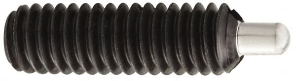 TE-CO - Threaded Spring Plungers Thread Size: M8x1.25 Thread Length (Decimal Inch): 0.8660 - Exact Tool & Supply