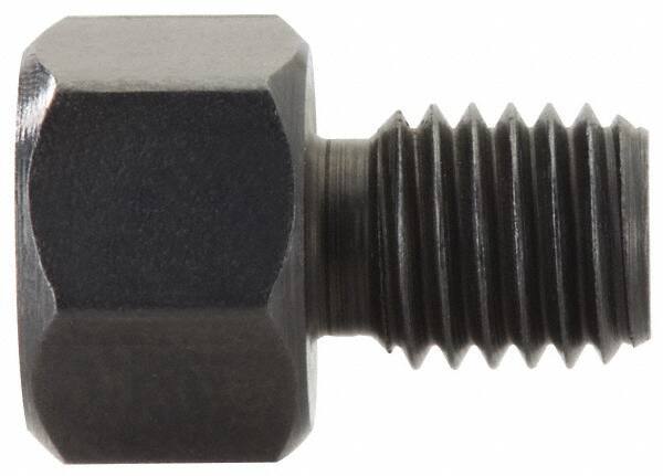 Gibraltar - 15/16" OAL, 3/8" Head Height, Low Carbon Steel, Threaded Rest Button - Black Oxide Coating, 1/2-20 Thread, 3/4" Hex - Exact Tool & Supply