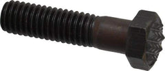 Fairlane - Serrated Tooth, 3/8-16, 1-1/2" Shank Length, 1-1/8" Thread Length, Black Oxide Finish, Hex Head, Adjustable Positioning Gripper - 1/2" Pad Diam, 9/16" Hex, 9/32" Head Height, Fine Tooth Grade - Exact Tool & Supply