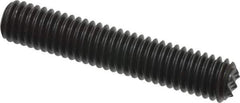 Fairlane - Serrated Tooth, 3/8-16, 3/16" Internal Hex, 2" Thread Length, Black Oxide Finish, Fully Threaded, Adjustable Positioning Gripper - 1/4" Pad Diam, Extra Fine Tooth Grade - Exact Tool & Supply