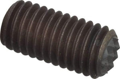 Fairlane - Serrated Tooth, 1/2-13, 1/4" Internal Hex, 1" Thread Length, Black Oxide Finish, Fully Threaded, Adjustable Positioning Gripper - 3/8" Pad Diam, Fine Tooth Grade - Exact Tool & Supply
