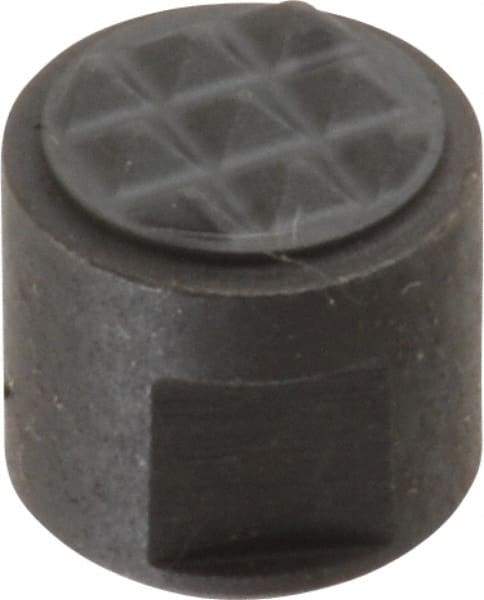 Fairlane - 10-32 Thread, 3/8" Diam, 3/8" High, Threaded, Extra Fine Tooth Grade Diamond Serration Tooth Pattern, Carbide Tipped, Round Positioning Gripper - 3/16" Flat Width, Uncoated - Exact Tool & Supply