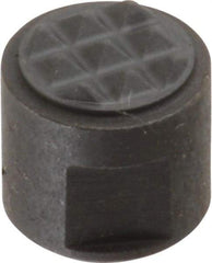 Fairlane - 10-32 Thread, 3/8" Diam, 3/8" High, Threaded, Extra Fine Tooth Grade Diamond Serration Tooth Pattern, Carbide Tipped, Round Positioning Gripper - 3/16" Flat Width, Uncoated - Exact Tool & Supply